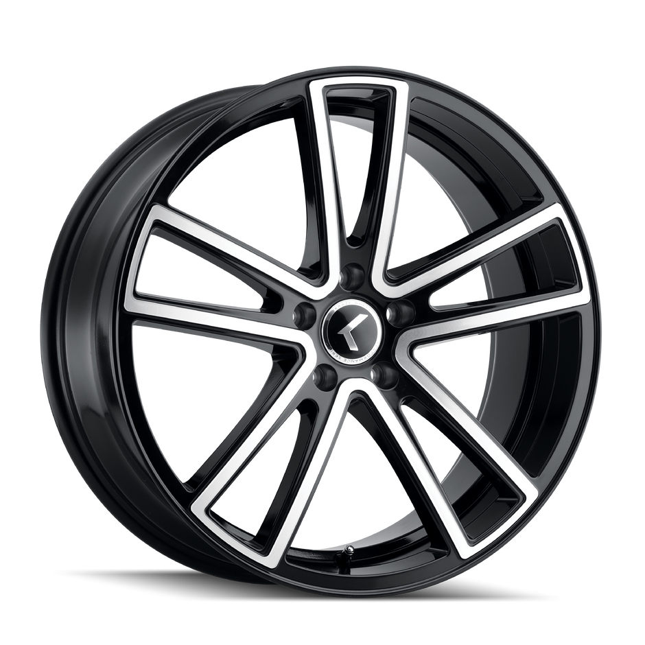 KRAZE LUSSO KR190 BLACK/MACHINED FACE 18X8 5-115 40MM 72.62MM