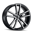 KRAZE LUSSO KR190 BLACK/MACHINED FACE 20X8.5 5-115 38MM 72.62MM