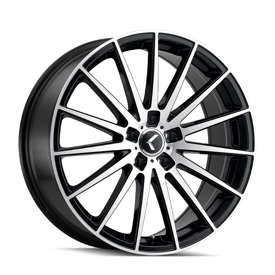 KRAZE STUNNA KR191 BLACK/MACHINED FACE 18X8 5-120 40MM 74.1MM