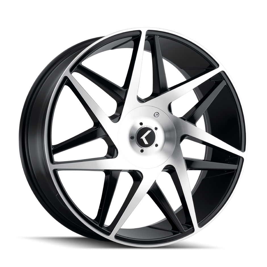 KRAZE PHASE KR192 BLACK/MACHINED FACE 22X8.5 5-112/5-114.3 38MM 72.62MM