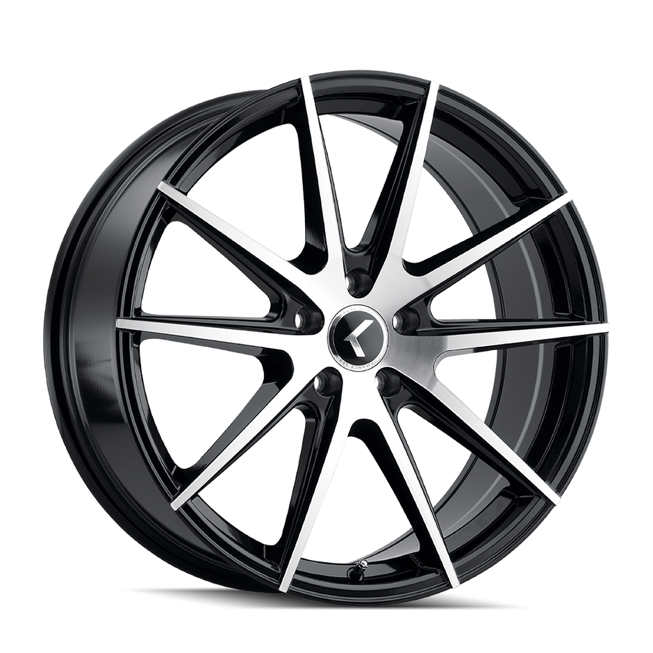 KRAZE TURISMO KR193 BLACK/MACHINED FACE 20X8.5 5-115 38MM 72.62MM