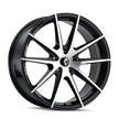 KRAZE TURISMO KR193 BLACK/MACHINED FACE 20X8.5 5-115 38MM 72.62MM