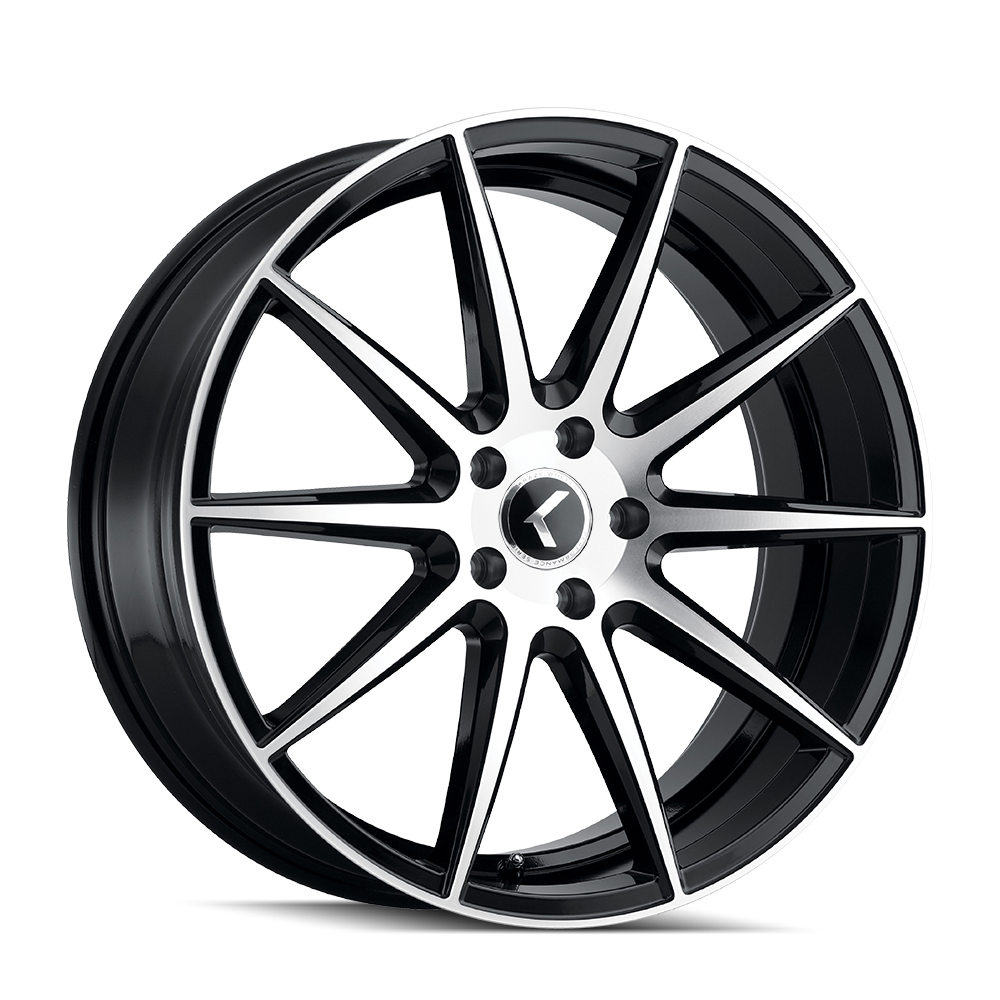 KRAZE COSMOS KR194 BLACK/MACHINED FACE 20X8.5 5-114.3 38MM 72.62MM