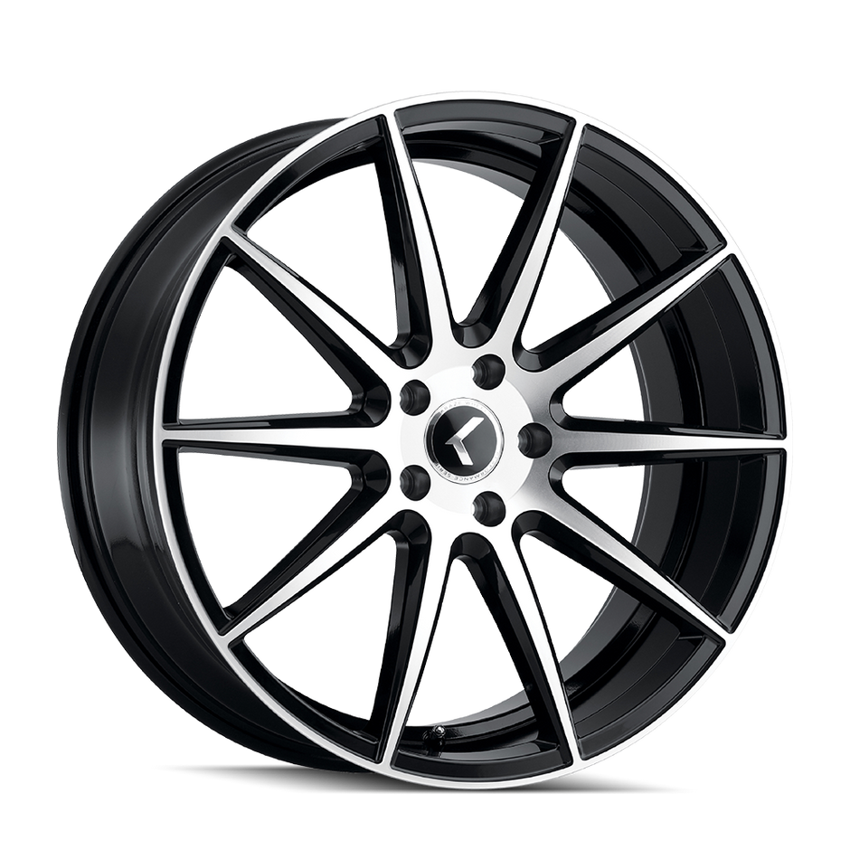 KRAZE COSMOS KR194 BLACK/MACHINED FACE 20X8.5 5-114.3 38MM 72.62MM