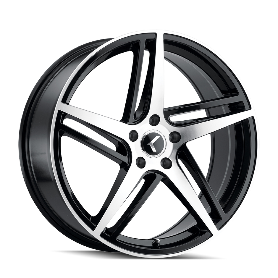 KRAZE MILANO KR195 BLACK/MACHINED FACE 20X8.5 5-114.3 38MM 72.62MM