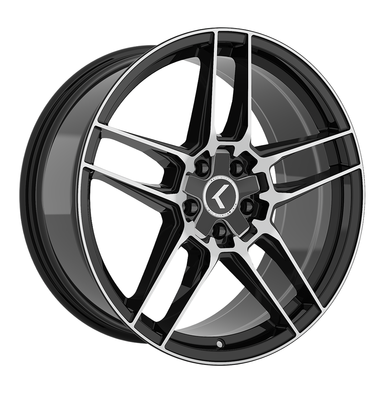 KRAZE CONVERGE KR197 BLACK MACHINED 20X9 5-108/5-114.3 35MM 72.6MM - KR197-2914BM35