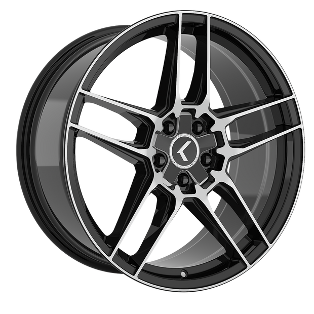 KRAZE CONVERGE KR197 BLACK MACHINED 18X8.5 5-108/5-114.3 35MM 72.6MM - KR197-8814BM35