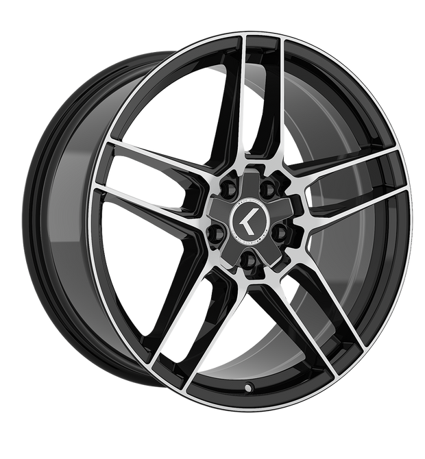 KRAZE  KR197 BLACK MACHINED 19X8.5 5-108/5-114.3 35MM 72.6MM - KR197-9814BM35