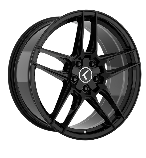 KRAZE  KR197 GLOSS BLACK 19X8.5 5-108/5-114.3 35MM 72.6MM - KR197-9814GB35