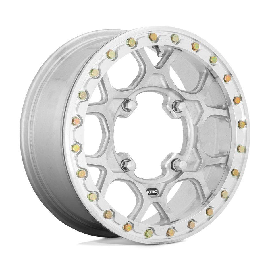 KMC Powersports KS433 Mesa Forged UTV Beadlock 15x6 4x156 RAW-MACH-FRG - KS43356044538A