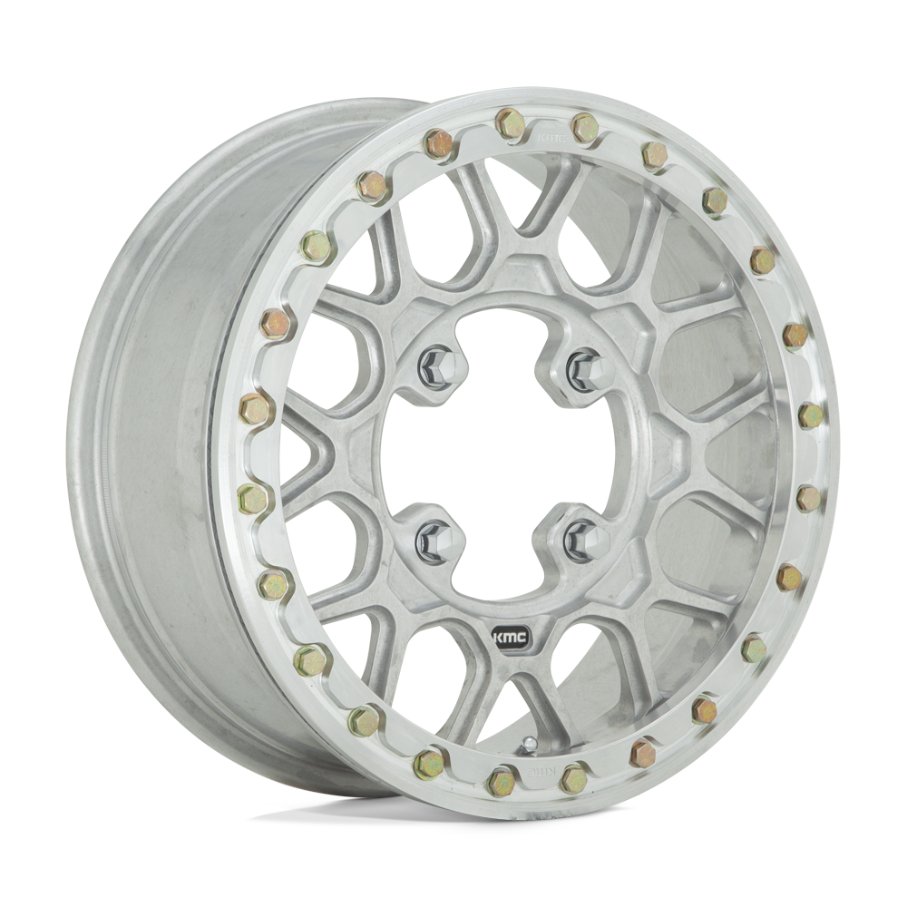 KMC Powersports KS435 Grenade Forged UTV Beadl 15x6 4x156 RAW-MACH-FRG - KS43556044538A