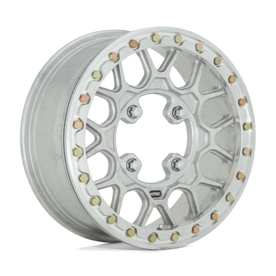 KMC Powersports KS435 Grenade Forged UTV Beadl 15x6 4x156 RAW-MACH-FRG - KS43556044538A