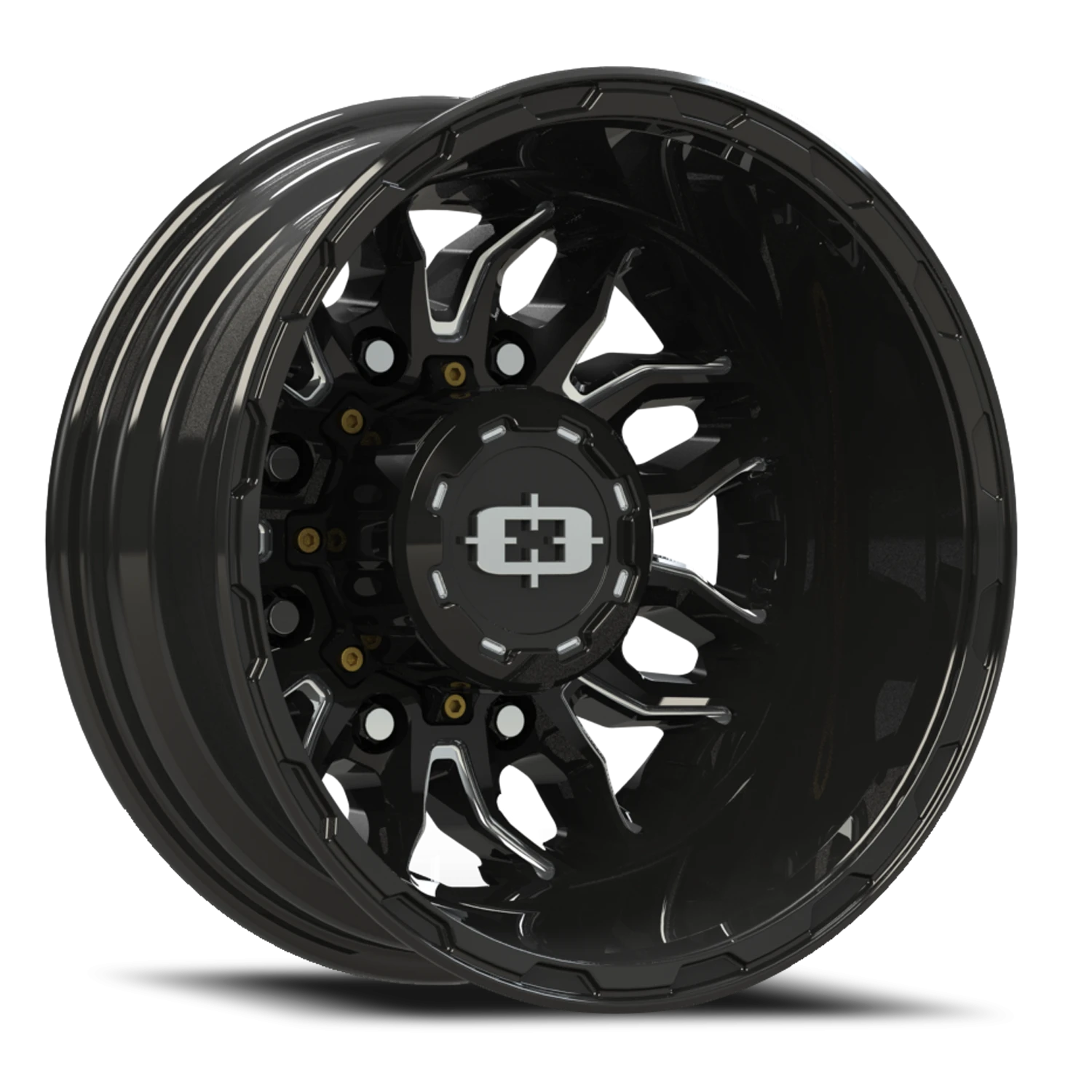 Vision Korupt Dually 17x6.5 8x200 -143.35mm Gloss Black Milled Spoke : 410-7680GBMSR