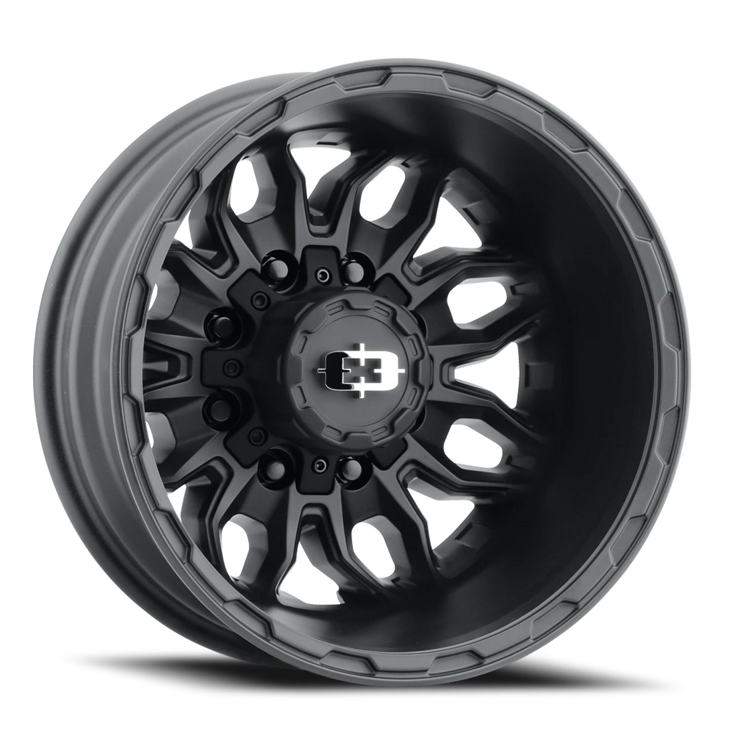 Vision Korupt Dually 17x6.5 8x165.1 -143.35mm Satin Black : 410-7681SBR