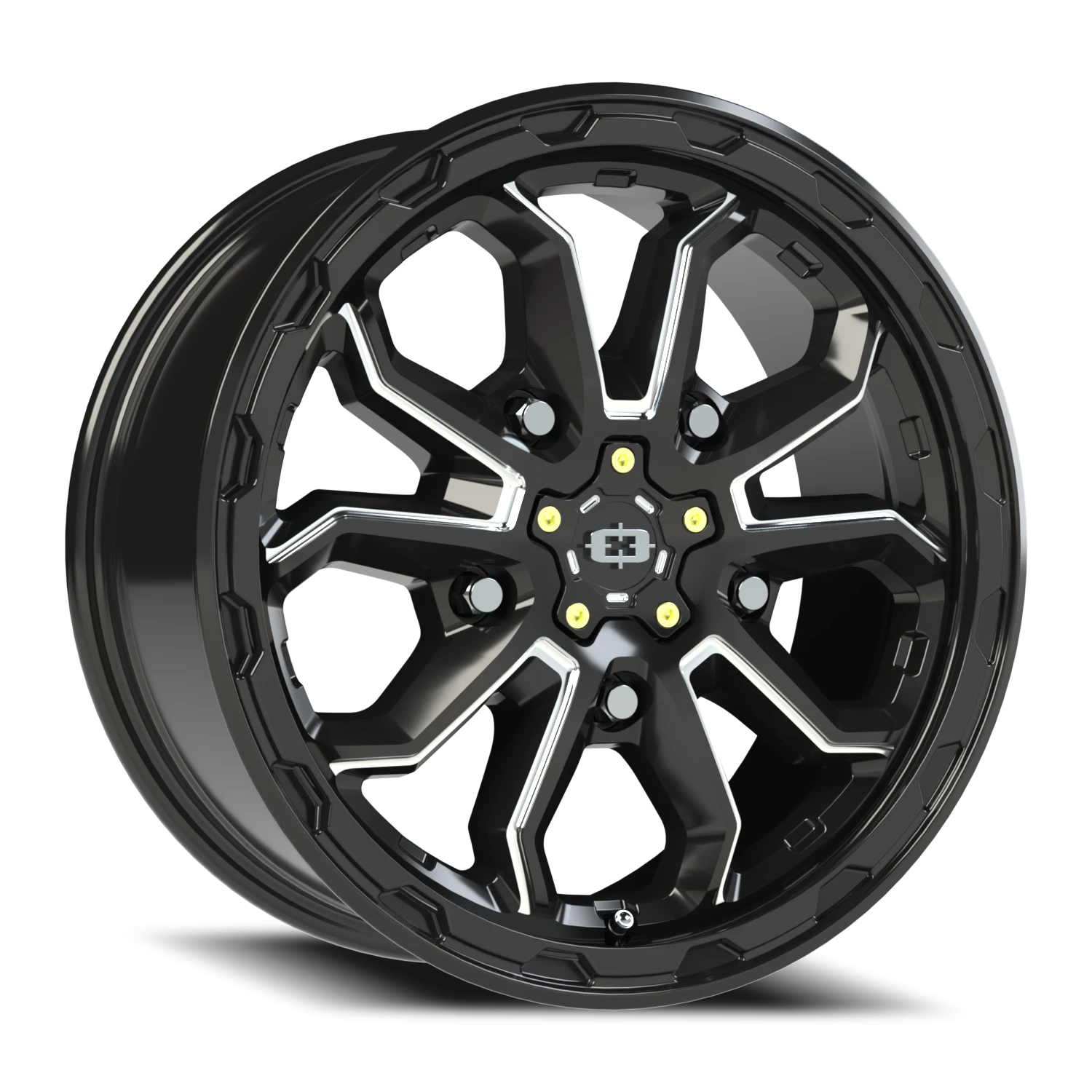 Vision Korupt Van 16x6.5 5x130 45mm Gloss Black Milled Spoke : 410-6632GBMS45