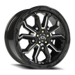 Vision Korupt Van 16x6.5 5x130 45mm Gloss Black Milled Spoke : 410-6632GBMS45