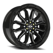 Vision Korupt Van 16x6.5 6x130 45mm Gloss Black Milled Spoke : 410-6663GBMS45