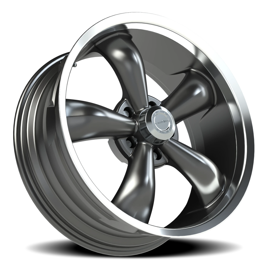Vision Legend 5 18x8.5 5x114.3 20mm Gunmetal Machined Lip : 142-8865GM20