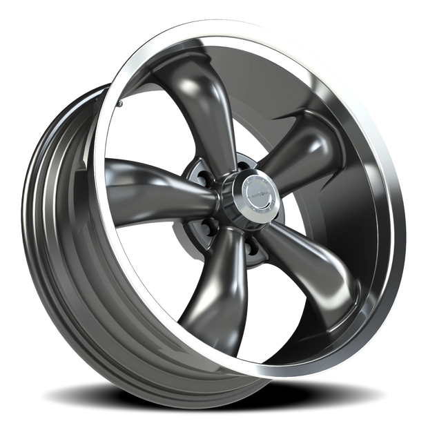 Vision Legend 5 18x8.5 5x114.3 20mm Gunmetal Machined Lip : 142-8865GM20