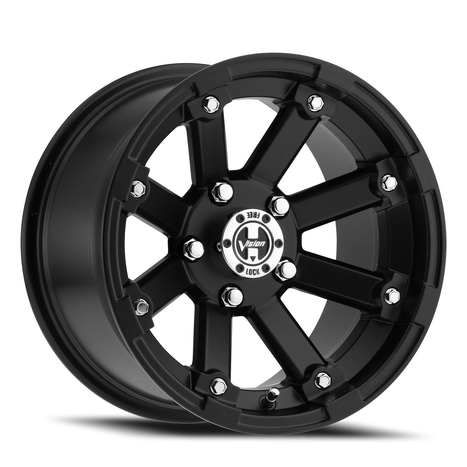 Vision Lockout 12x8 5x114.3 -10.2mm Matte Black : 393-128545MB4