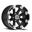 Vision Lockout 12x8 5x114.3 -10.2mm Matte Black Machined Lip : 393-128545MBML4