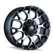 MAYHEM WARRIOR 8015 BLACK/MACHINED FACE 17X9 6-135/6-139.7 18MM 106MM