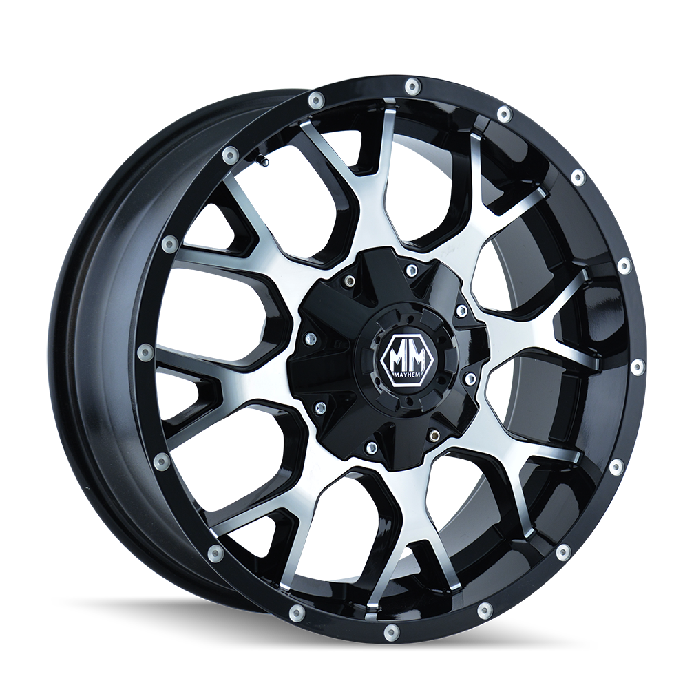 MAYHEM WARRIOR 8015 BLACK/MACHINED FACE 18X9 6-135/6-139.7 -12MM 106MM