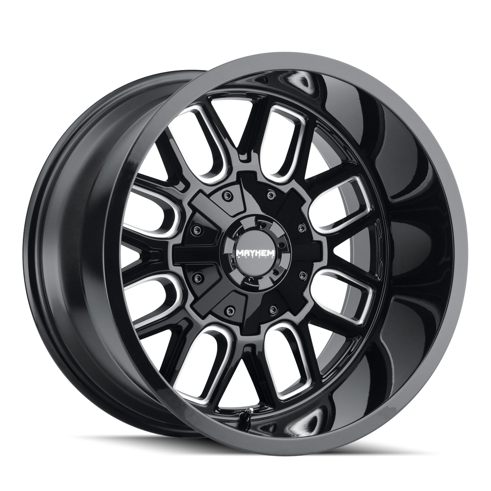 MAYHEM COGENT 8107 GLOSS BLACK/MILLED SPOKES 20X9 6-135/6-139.7 18MM 106MM