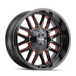 MAYHEM COGENT 8107 BLACK W/PRISM RED 22X10 8-165.1 -19MM 130.8MM