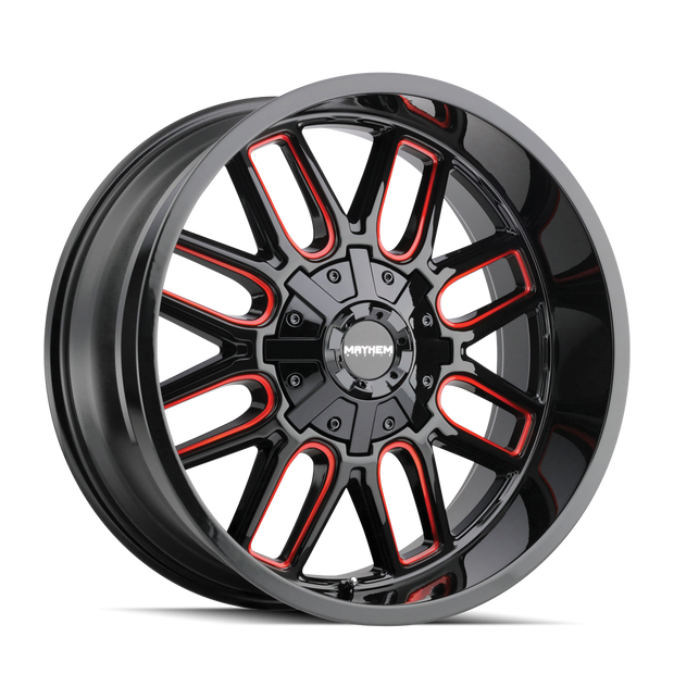 MAYHEM COGENT 8107 BLACK W/PRISM RED 20X9 6-135/6-139.7 18MM 106MM