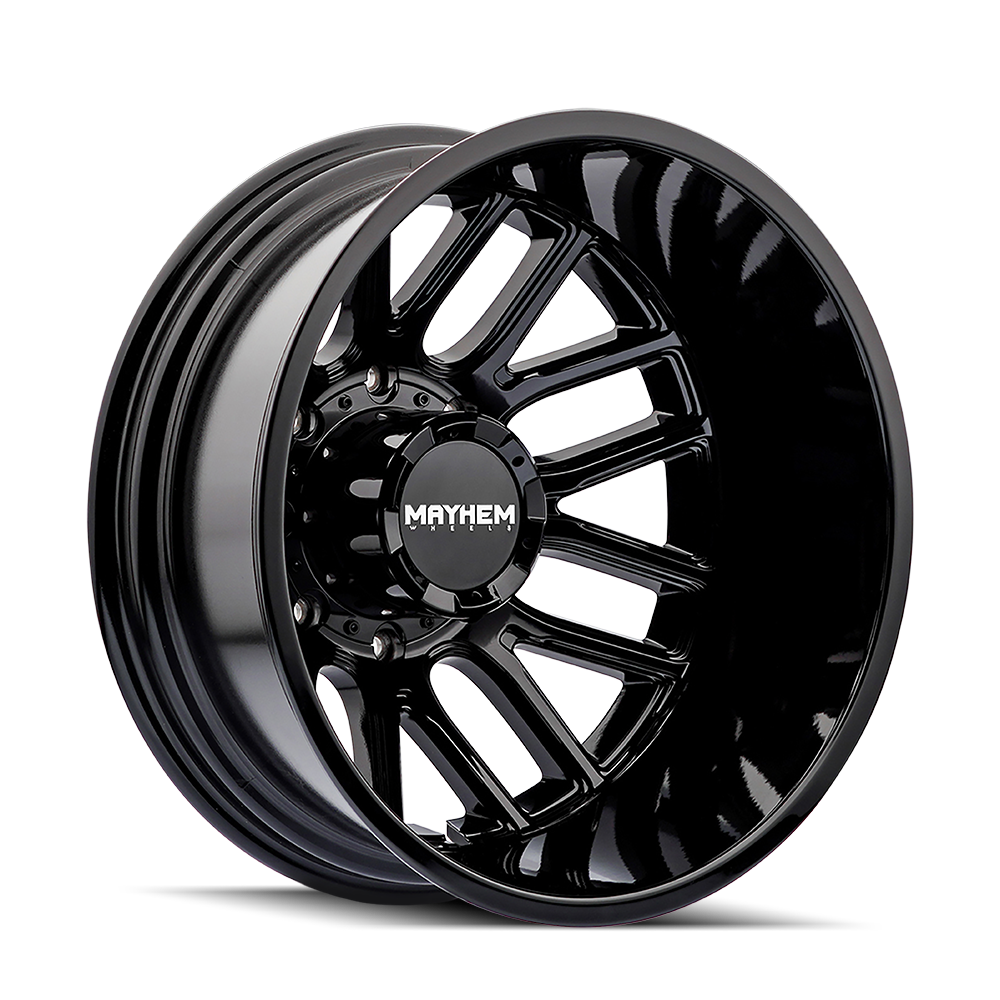 Mayhem Cogent Dually 8107D Gloss Black 20x8.25 8-165.1 -192mm 121.3mm - 8107D-2881BR192