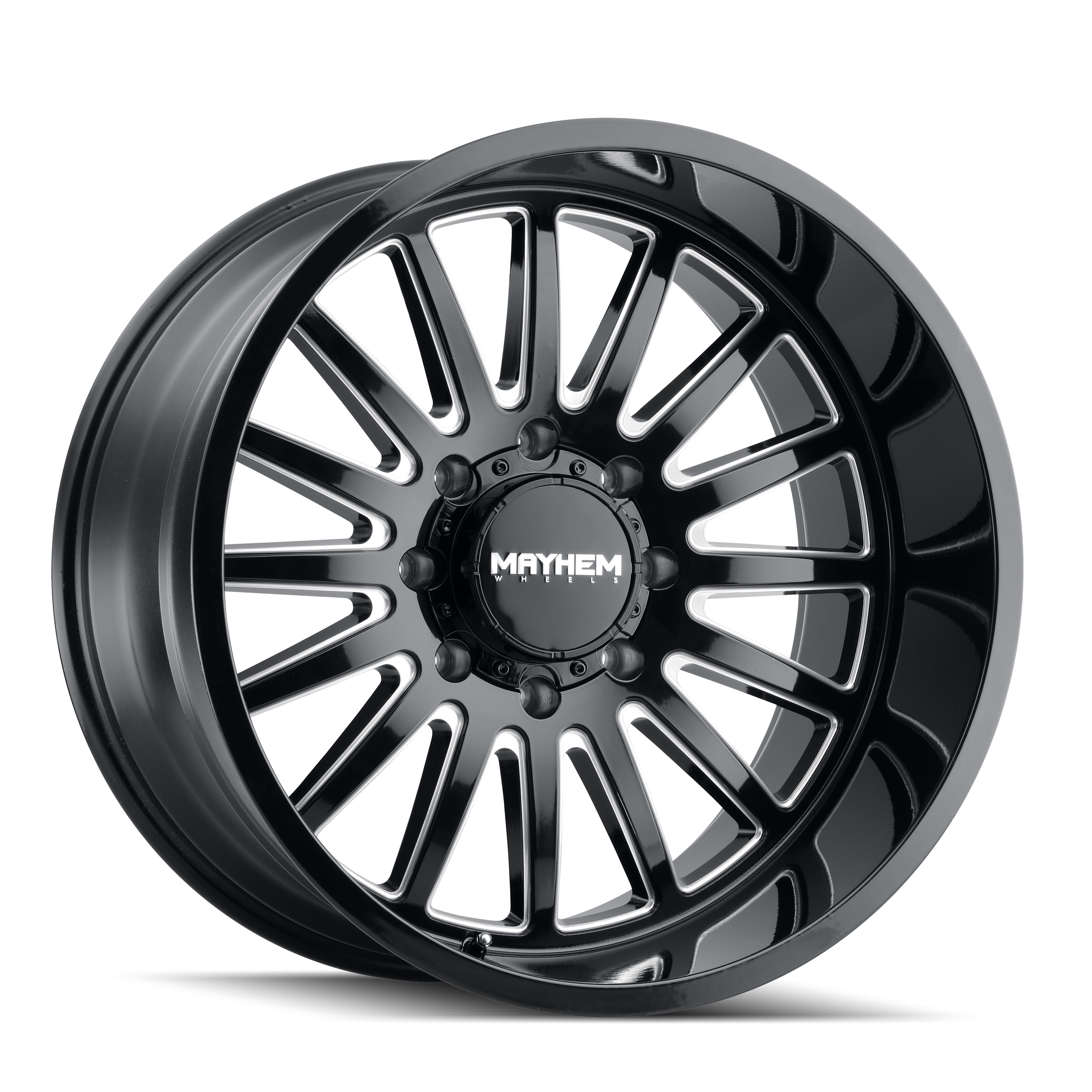 Mayhem Utopia 8114 Gloss Black Milled 20x10 5-127 -19mm 71.5mm - 8114-2173BM