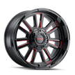 MAYHEM APOLLO 8115 GLOSS BLACK/PRISM RED MILLED 20X9 8x165.1 0MM 125.2MM