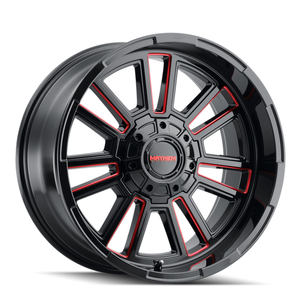 Mayhem Apollo 8115 Gloss Black Milled Prism Red Milled 20-10 8-170 -19mm 125.2mm - 8115-2170BTR