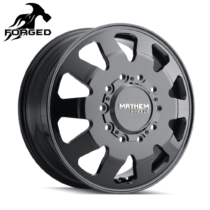 MAYHEM CHALLENGER 8181 FORGED FULL BLACK 22X8.25 10-225 169MM 170.1MM [CAP NOT INCLUDED]