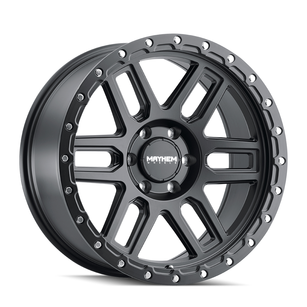 MAYHEM DELTA 8304 MATTE BLACK W/MATTE BLACK LIP 20X9 5-127 -12MM 78.1MM