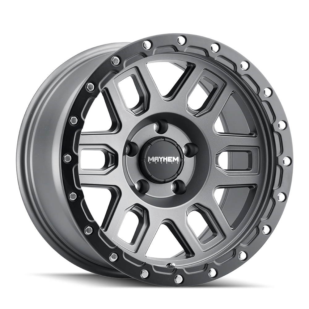 MAYHEM DELTA 8304 MATTE GUNMETAL W/ MATTE BLACK LIP 20X9 5-127 -12MM 78.1MM
