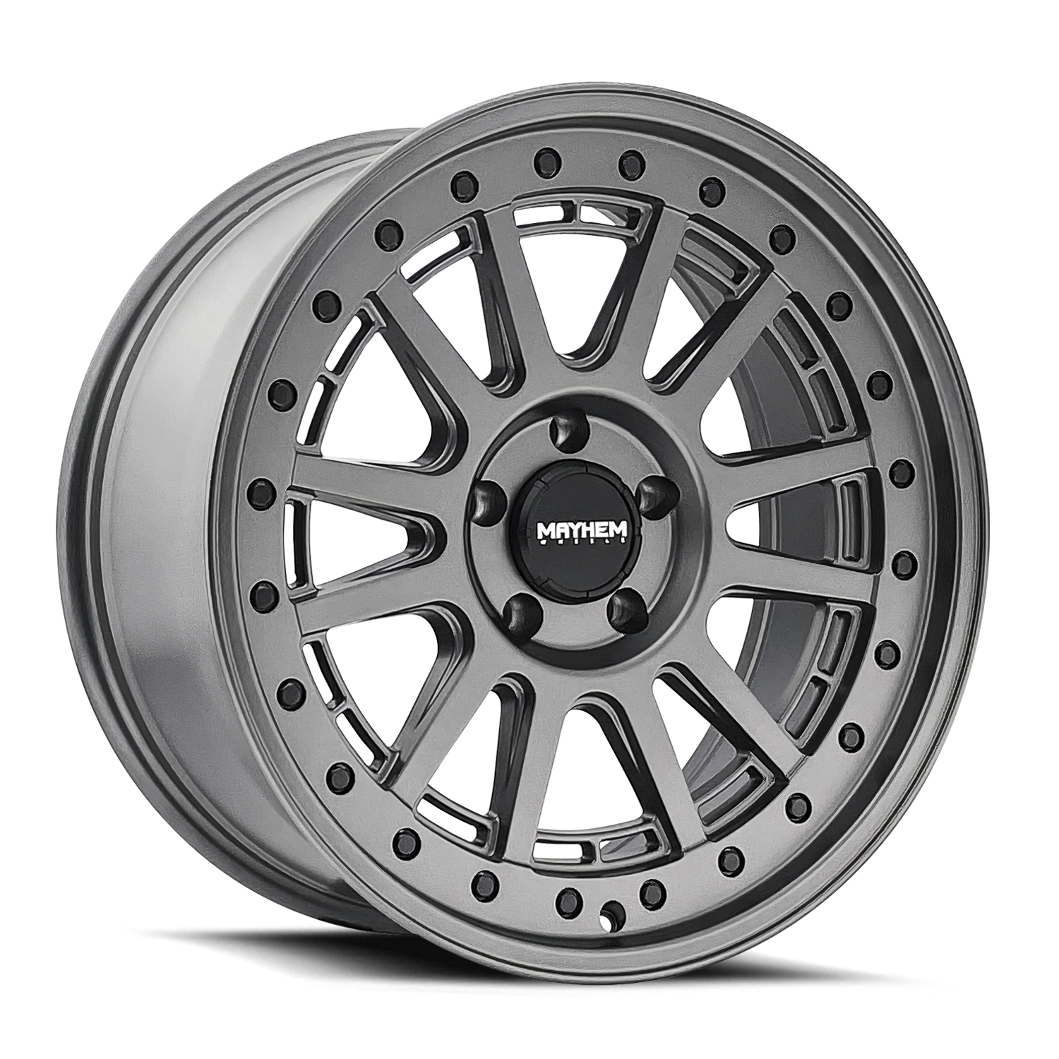 MAYHEM COMPASS 8305 MATTE GUNMETAL W/ BLK BOLT 17X9 5-127 -6MM 78.1MM
