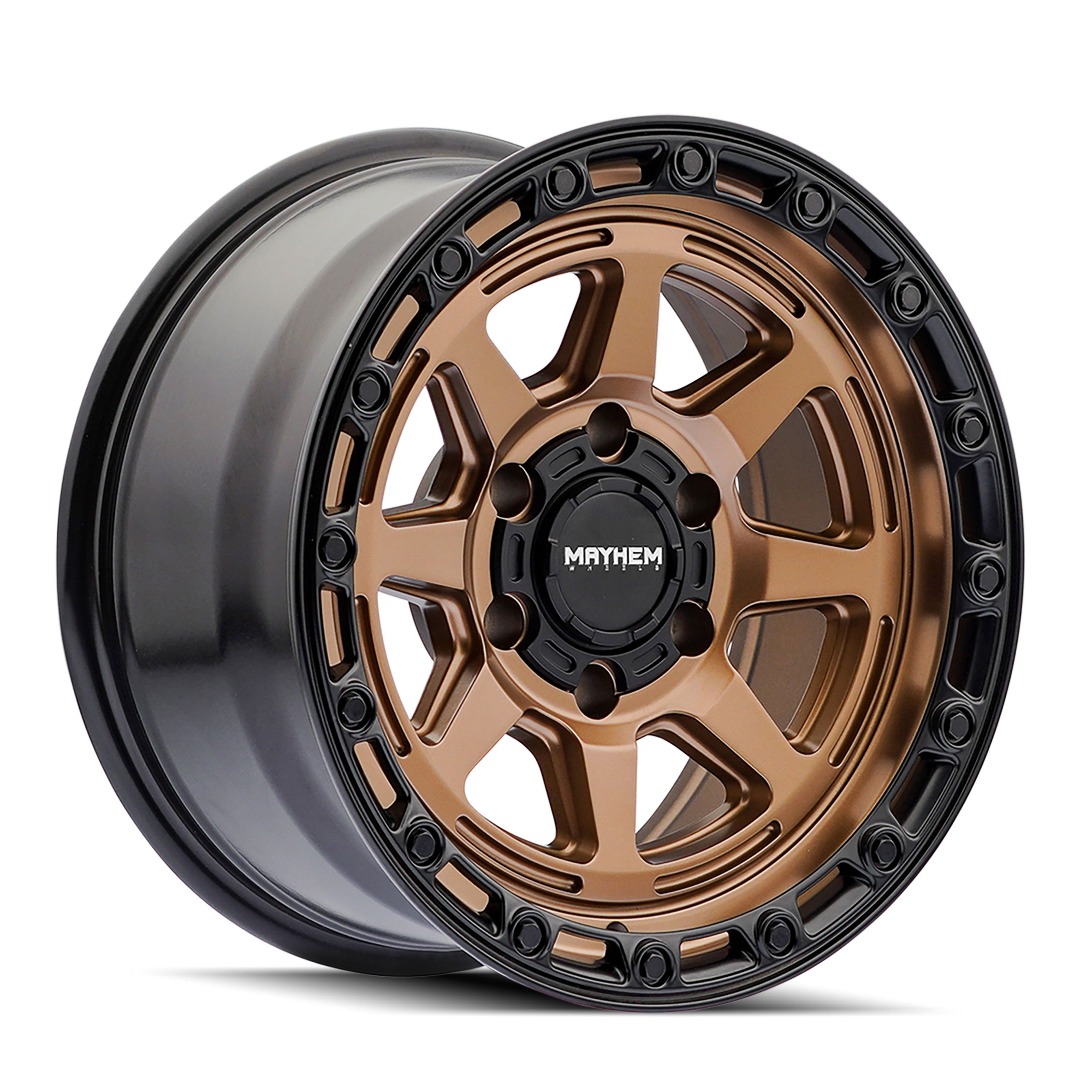 MAYHEM RIDGELINE 8306 SATIN BRONZE/BLACK LIP 17X8.5 6-139.7 6MM 106.1MM