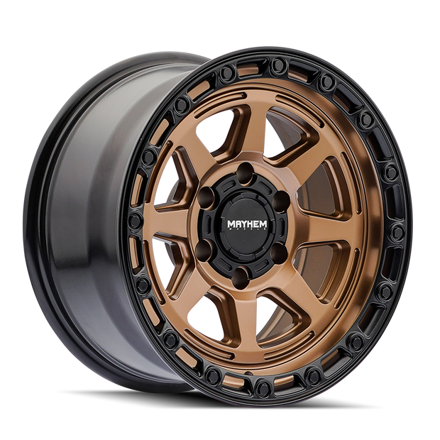 MAYHEM RIDGELINE 8306 SATIN BRONZE/BLACK LIP 17X8.5 6-135 -6MM 87.1MM
