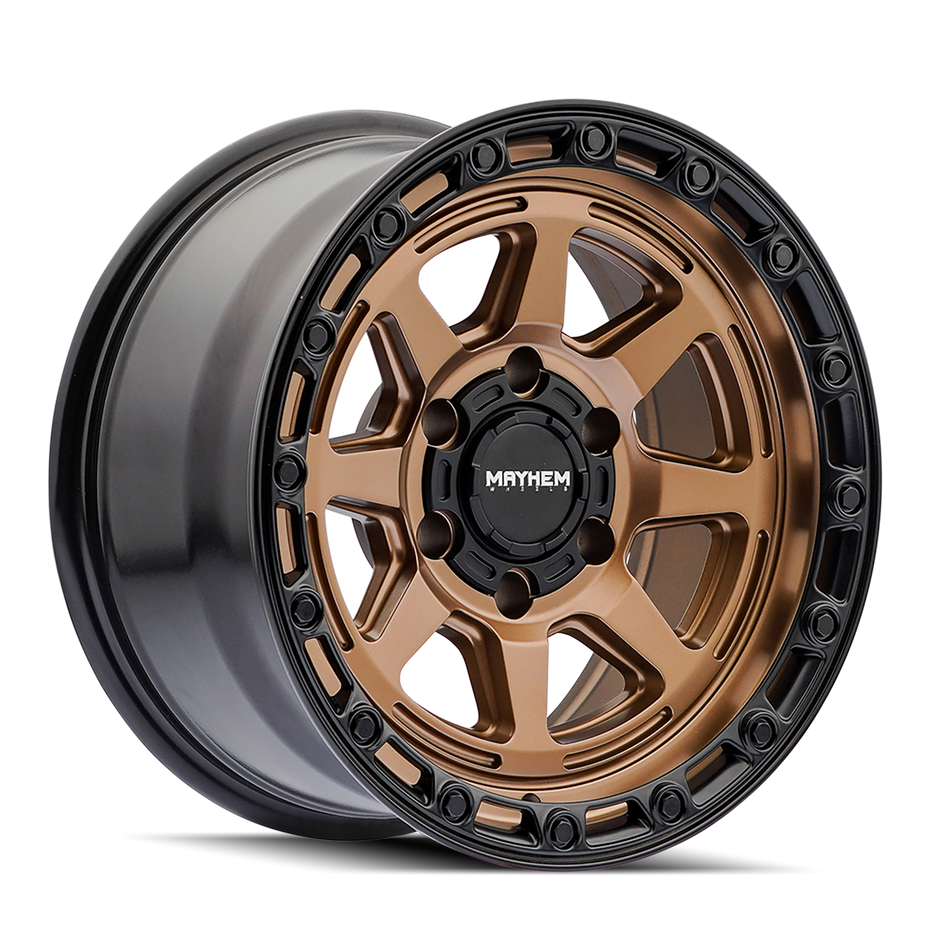 MAYHEM RIDGELINE 8306 SATIN BRONZE/BLACK LIP 17X8.5 5-127 -6MM 78.1MM