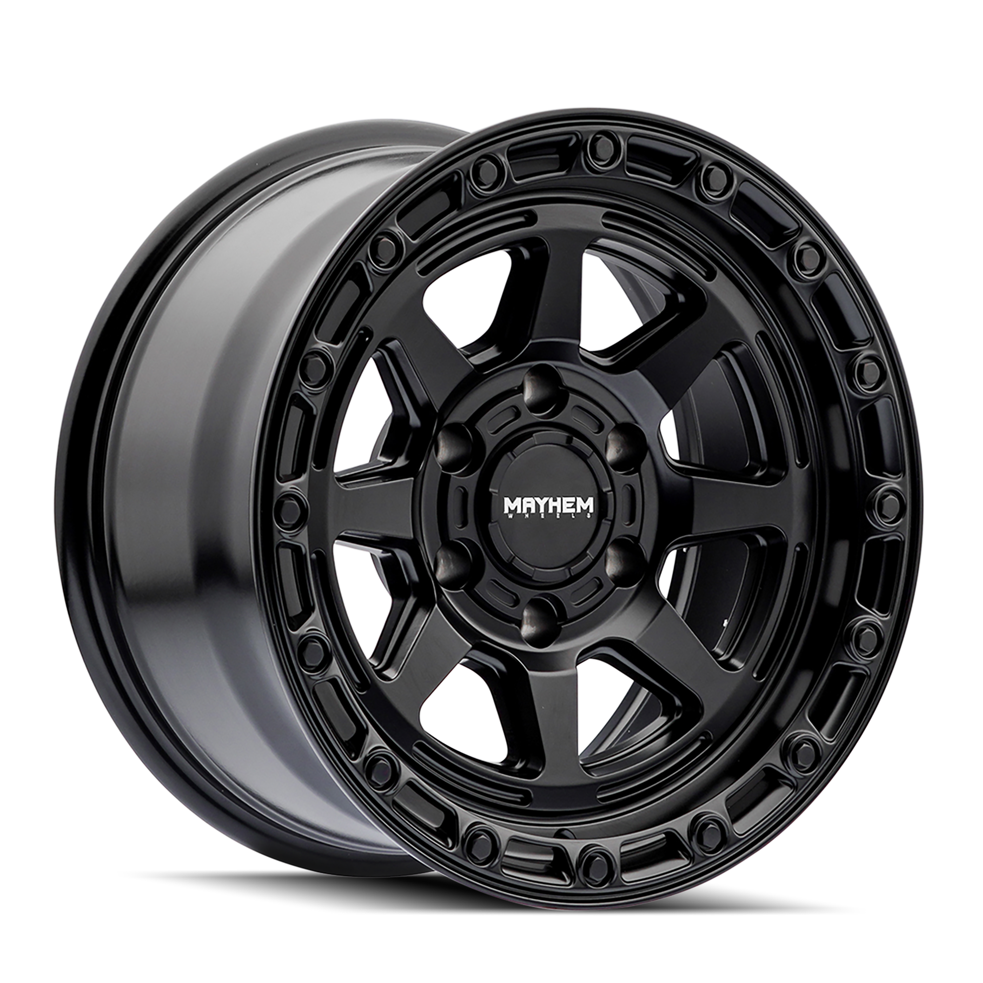 MAYHEM RIDGELINE 8306 SATIN BLACK  17X8.5 6-139.7 25MM 106MM