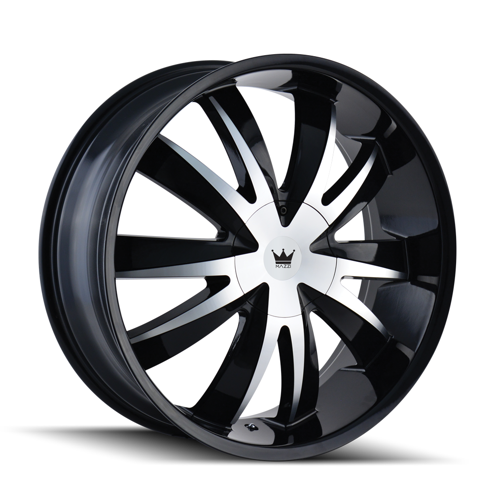 MAZZI EDGE 337 GLOSS BLACK/MACHINED FACE 22X8.5 5-112/5-120 35MM 72.56MM