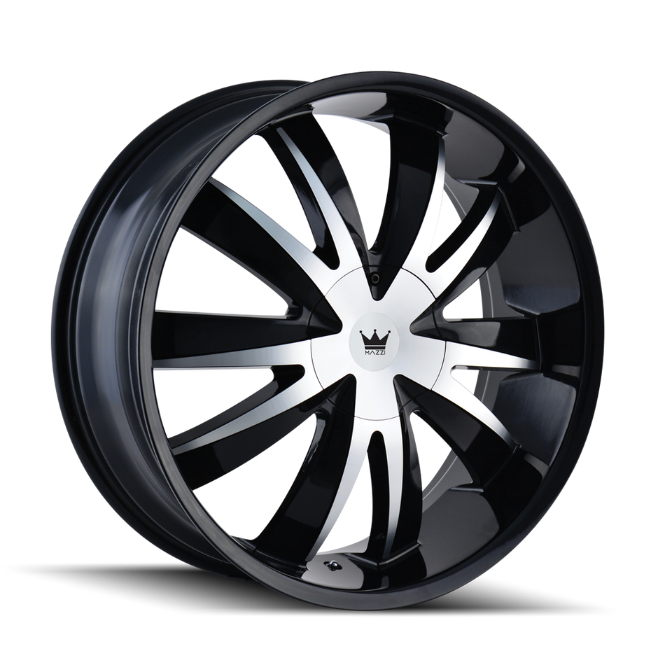 MAZZI EDGE 337 GLOSS BLACK/MACHINED FACE 22X8.5 5-110/5-115 35MM 72.56MM