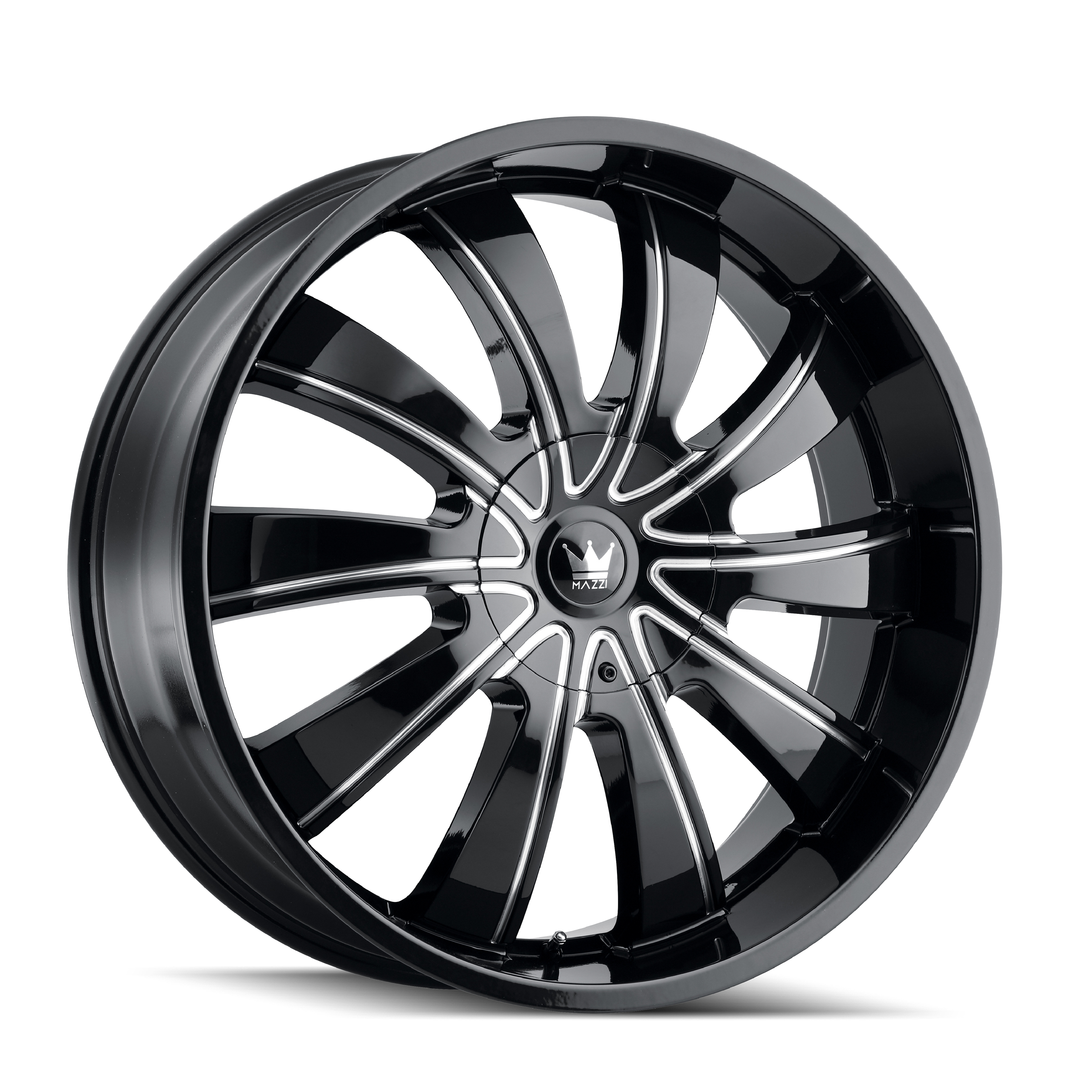 MAZZI ROLLA 374 BLACK/MILLED SPOKES 24X9.5 5-127/5-139.7 18MM 87MM