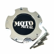 MOTO METAL 5X5.5 CHROME CAP NEW LOGO - MO909B5139