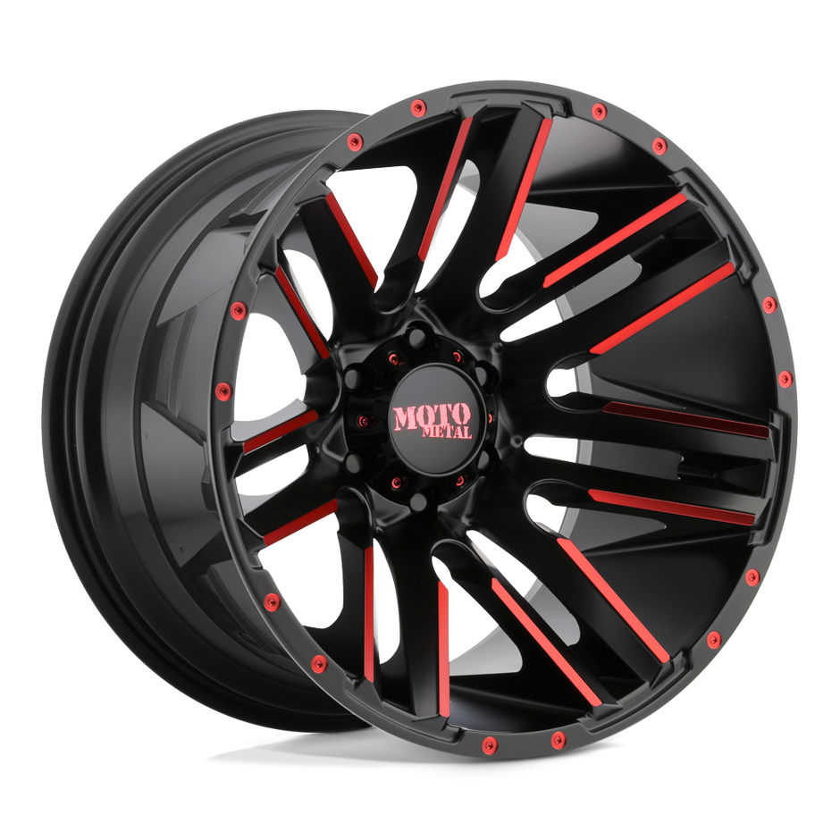 Moto Metal MO978 Razor 20x10 5x127 S-BLK MACH RTCC - MO97821050524NRC
