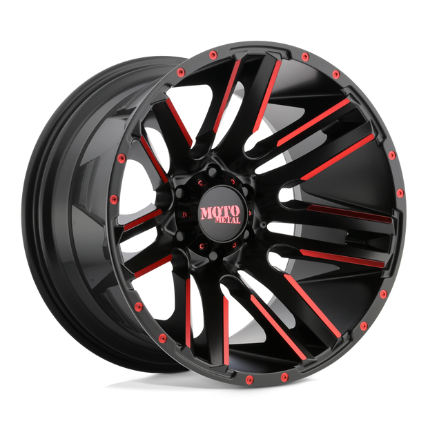 Moto Metal MO978 Razor 20x10 5x127 S-BLK MACH RTCC - MO97821050524NRC