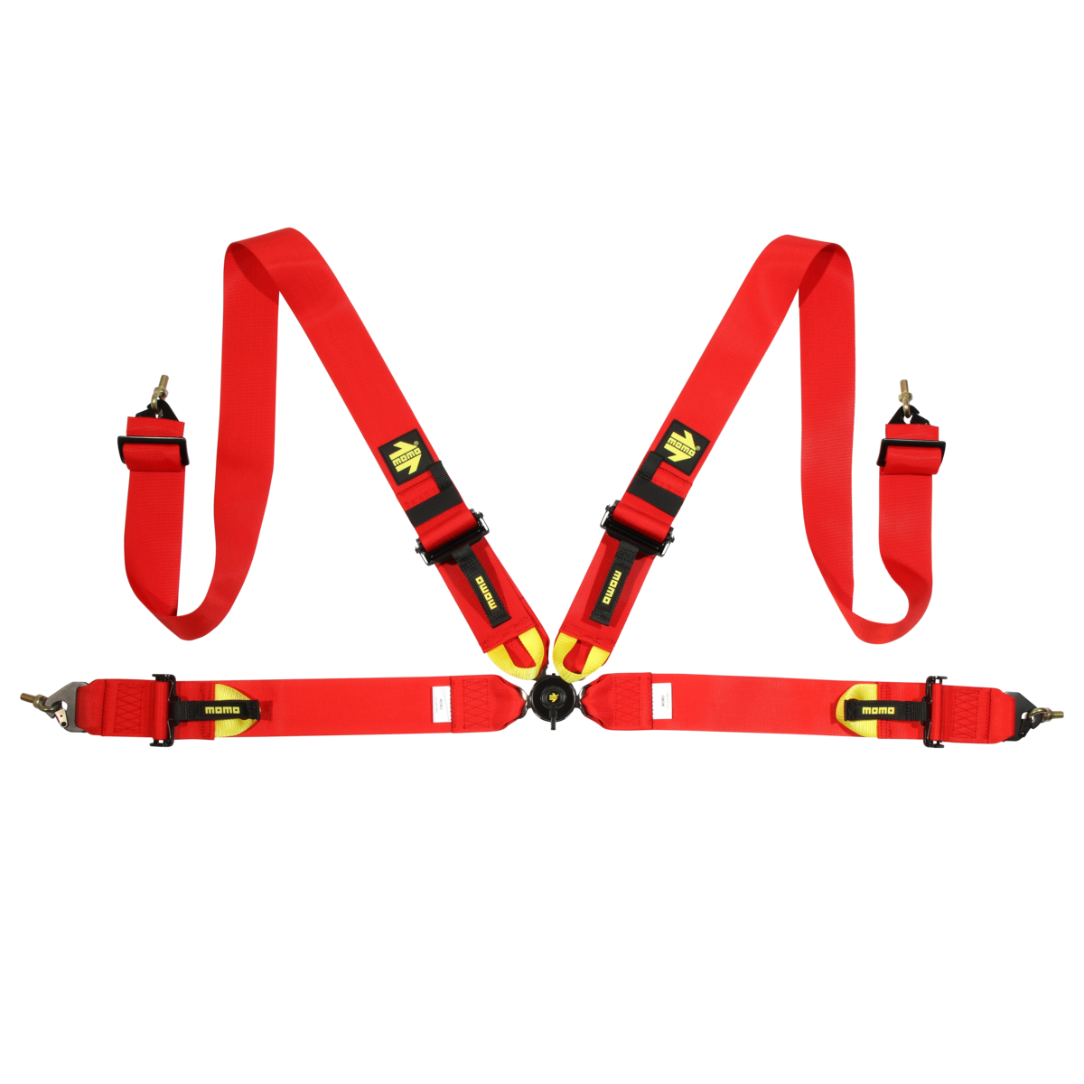 MOMO Corsa Harness FIA 4pt 3x3 Red Clip in, Cam Lock Expires 2029 - M040303RD-29