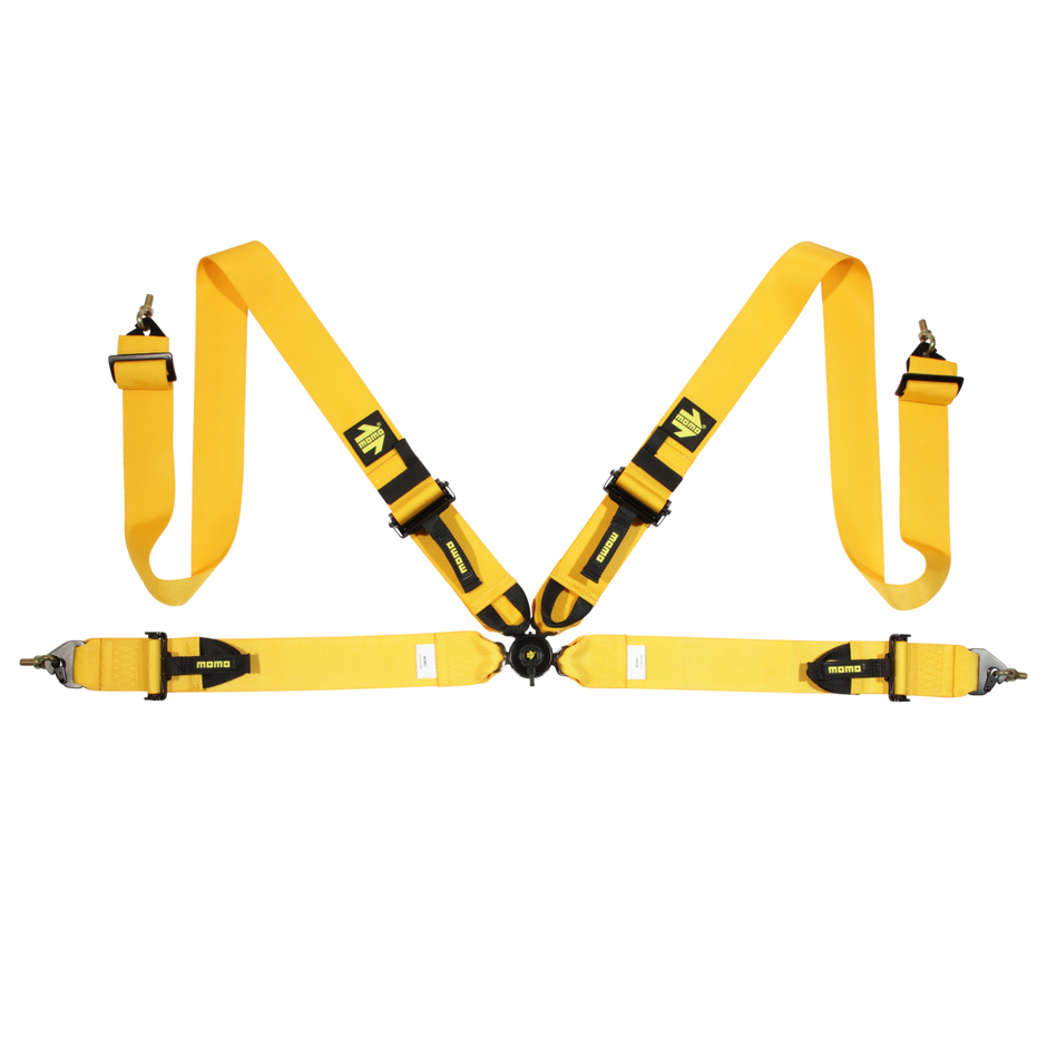 MOMO Corsa Harness FIA 4pt 3x3 Yellow Clip in, Cam Expires 2029 - M040303YL-29